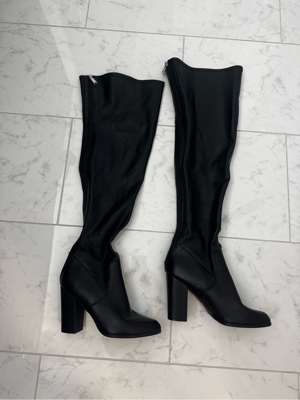 Juicy Couture Black Over-the-Knee Block Heel Boots